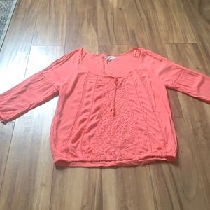 Aeropostale peach 3/4 sleeve blouse